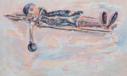 "Blue" painting by Arie van Geest. 1993